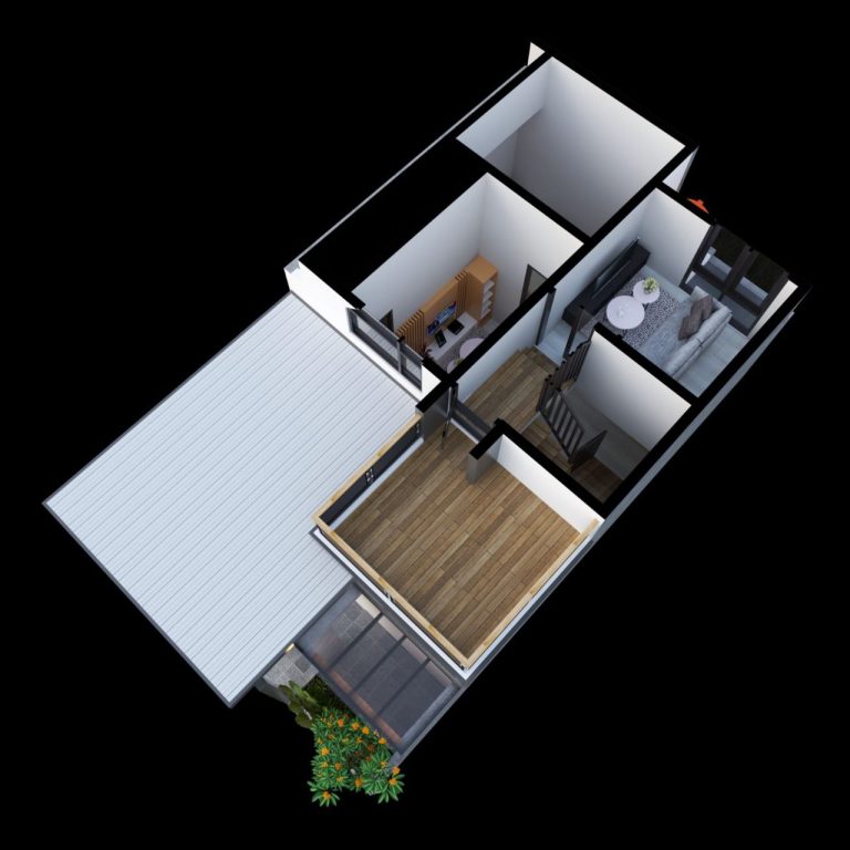 denah mezzanine L